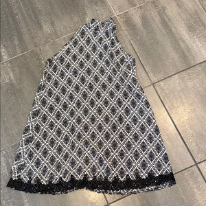 Altar'd State Black and Cream Halter  Dress